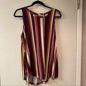 Apt. 9 Essentials Flowy High Low Stripe Tank Top